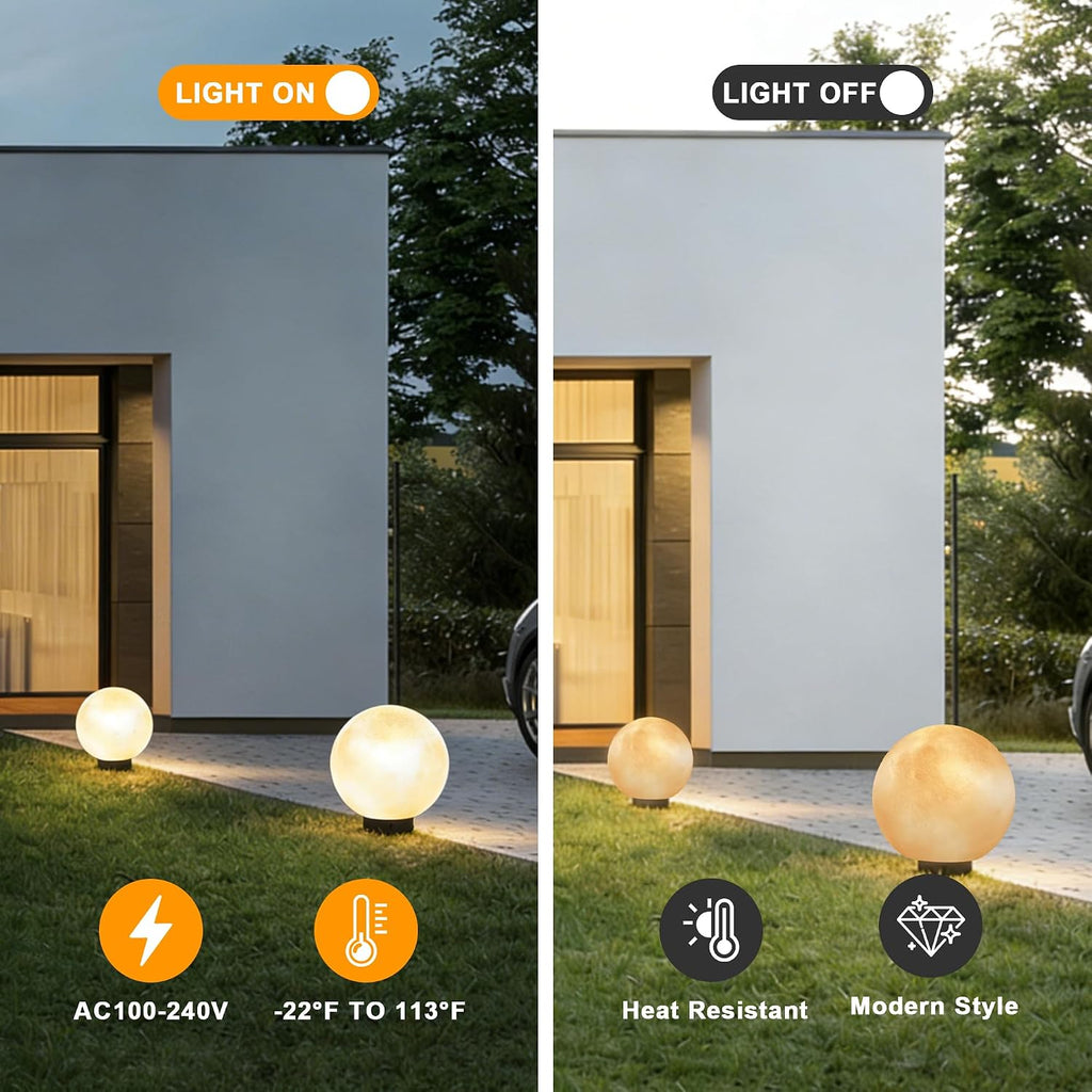 Solar Post Lights, IP54 Modern Pillar Light, Waterproof Column Lamp Outdoor, Dusk to Dawn Solar Post Cap Light with 3200K LED,Fence Deck Cap Lights for Garden Deck Patio Outside Lighting(Moon)
