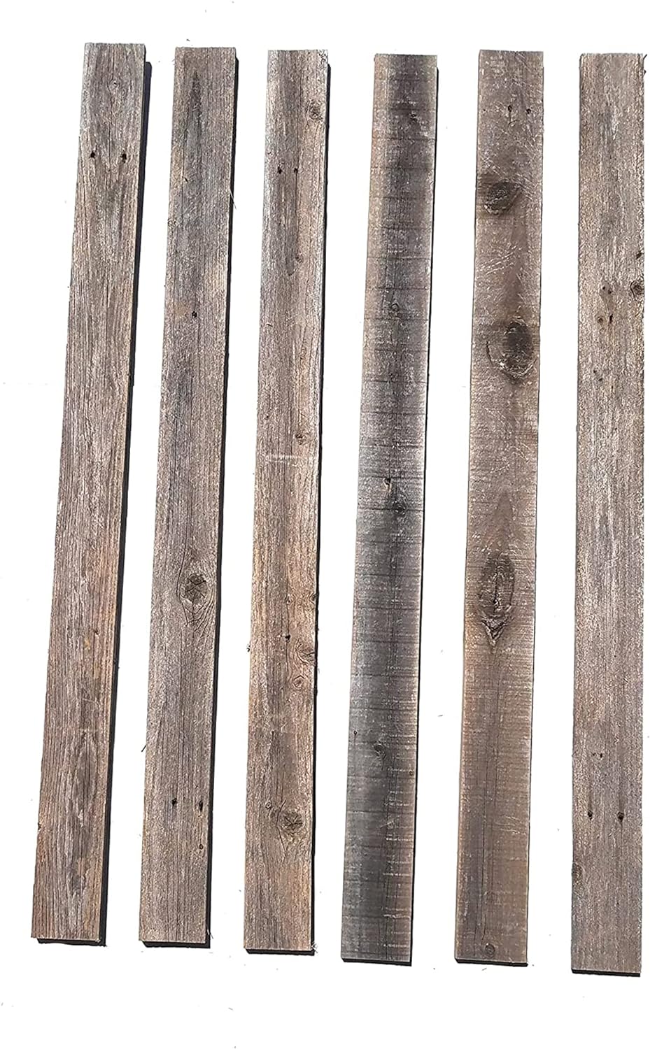 Rockin' Wood Real Wood Nail Up Application Rustic Reclaimed Naturally Weathered Barn Wood Accent Paneling Board Planks for Home Walls (46 Square feet)
