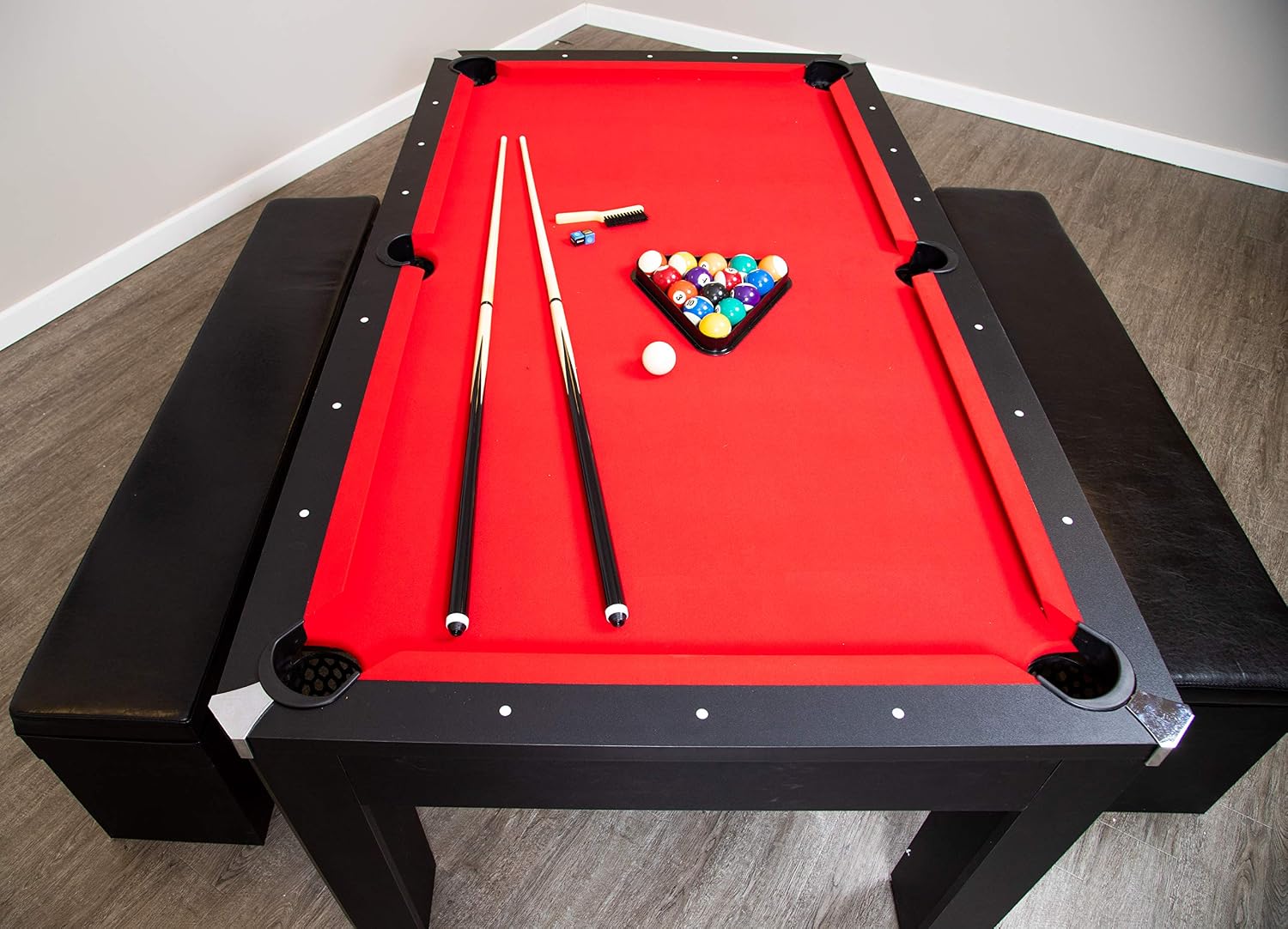 Hathaway Pool Table Combo Set with Benches