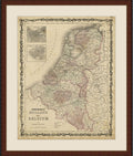 First Avenue Art & Framing Home Decor | Quality Framed Artwork | Interior Accents | Johnson's Map of Holland & Belgium - MAPS (28'x32')