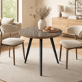 Round Dining Table, Small Dining Table for 2, 31.5' Round Table, Mid-Century Modern Kitchen Table with 1.4' Thickness Wood Grain Tabletop for or Small Space, Dining Room, Kitchen, UG Rustic Brown