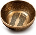 16 Inch Buddha Foot Singing Bowl Handmade in Nepal | Etched Meditation Sound Bowl for Healing Sound Bath Yoga Relaxation Mindfulness & Spiritual Wellness
