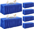 Shillance 6 Pack Royal Blue Table Clothes for 6 Foot Rectangle Tables, Premium Polyester Rectangle Tablecloth Wrinkle Resistant Washable Table Cover for Wedding, Party, Dining,Banquet,Buffet Tables