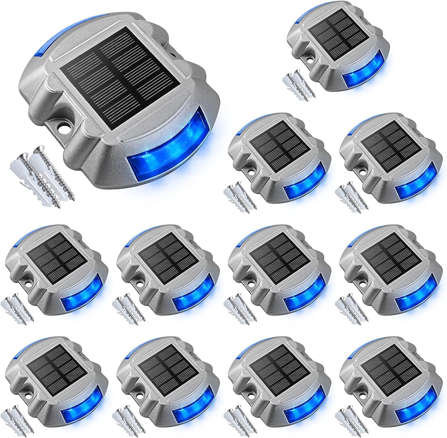 VOLISUN 16 Pack, Solar Driveway Dock Deck Lights