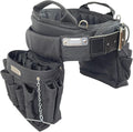 BOULDER BAG Professional Electrician's MAX Combo with Comfort Back Support Tool Belt, Leather Belt Buckle, Heavy Duty Tool Belt, Black (Medium 28-32 Inch Waist), Tool Belt Made in USA