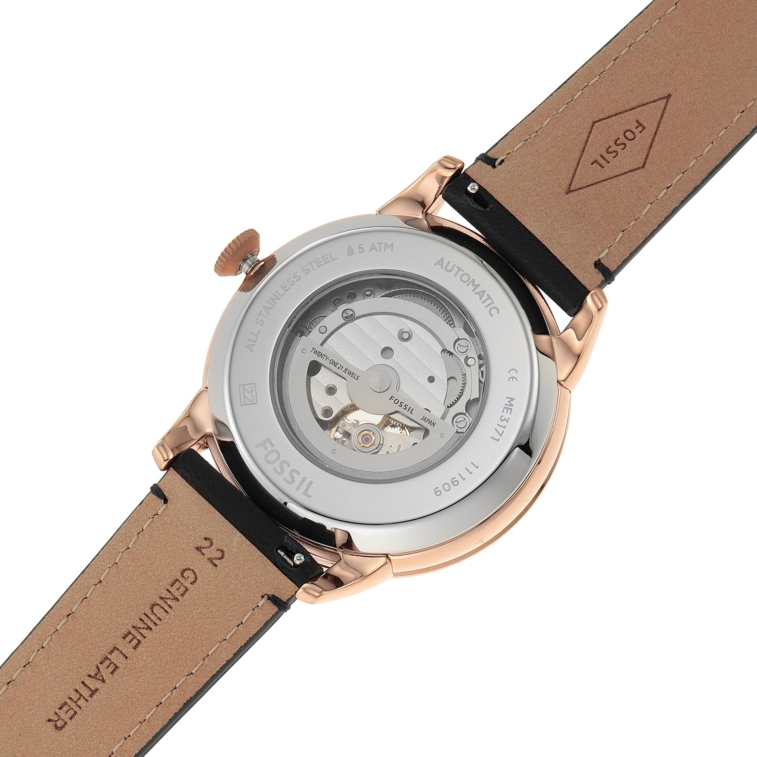Fossil Men's Watch, Townsman Automatic Stainless Steel Watch for Men