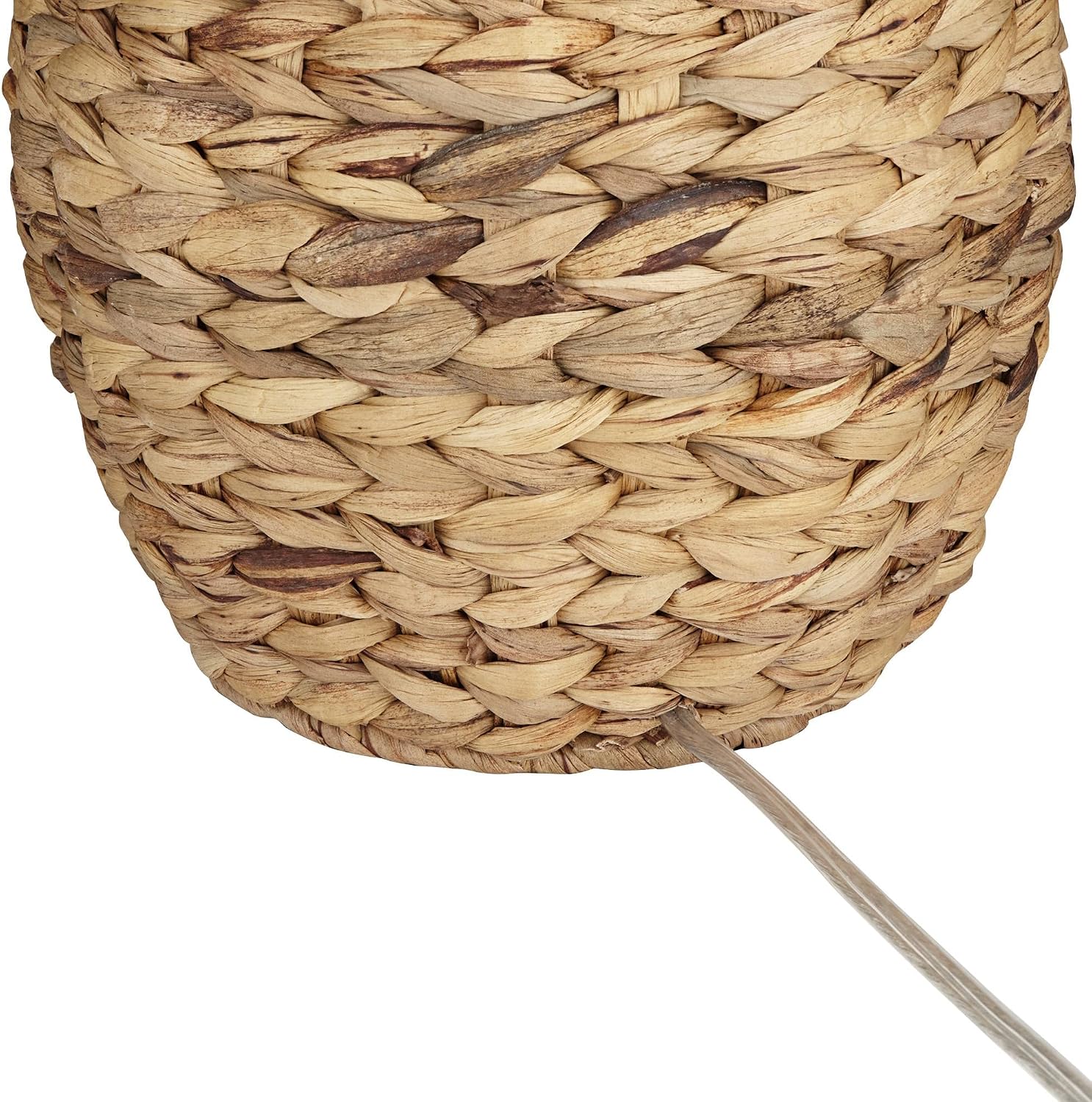 360 Lighting Corona 25 1/2' High Coastal Farmhouse Rustic Natural Cottage Table Lamps Set of 2 Woven Reed Off-White Shade Living Room Bedroom Bedside Nightstand House Office (Colors May Vary)