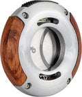 XIKAR XO Double Guillotine Cigar Cutter, Redwood – Dual Stainless Steel Blades, 64 Ring Gauge, Round Aluminum Body, Precision Cigar Cutting, Spring-Loaded Release, Premium Cutter for Cigar Aficionados
