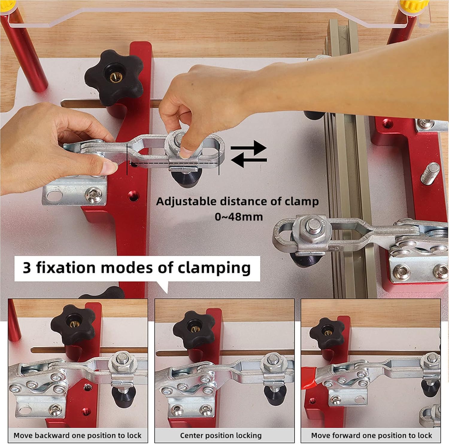 Router Table Coping Sled, Rail Guide Safety Coping Sled Router Table Tenoning Safety Pushing Clamp for Cutting Precise Joints for Cabinet Door Drawer Fronts Carpenters W0odpeckers Woodworking Tools