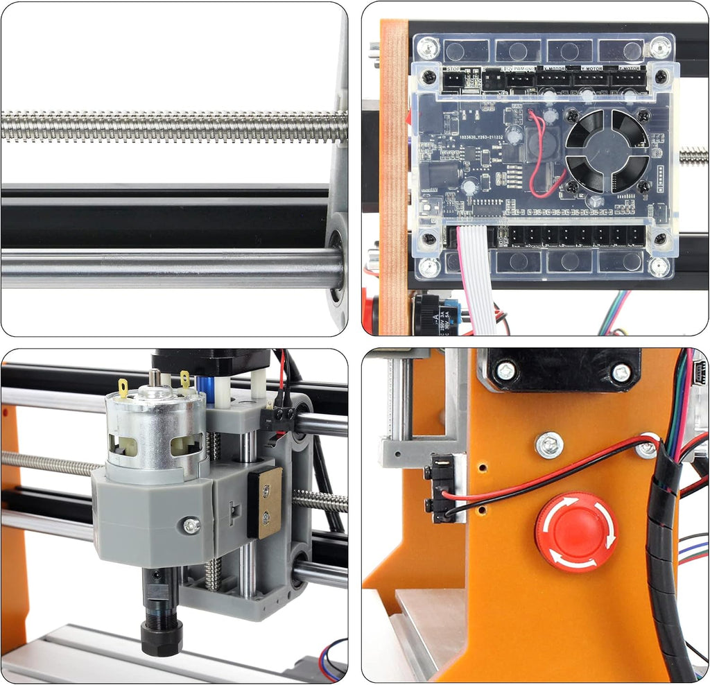 CNCTOPBAOS Upgrade 3018-PRO CNC Router Kit,with GRBL Offline Controller,with 3 Axis Limit Switches,Emergency Stop,DIY Mini Desktop Cutting Wood Acrylic PVC PCB Engraving Milling Machine