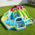 Garvee Inflatable Bounce House, 3 Water Slide Bounce House, Premium Oxford Fabric Bouncy Castle with Blower for Kids, Indoor Outdoor Play Center for Backyard Party & Family Fun