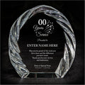 Personalized Acrylic Retirement Gifts For Men and Women, Laser Engraved Custom Trophy for Service Recognition, Years Of Service Retirement Trophy Award for Boss, Employee, Teacher (Oval Crystal)
