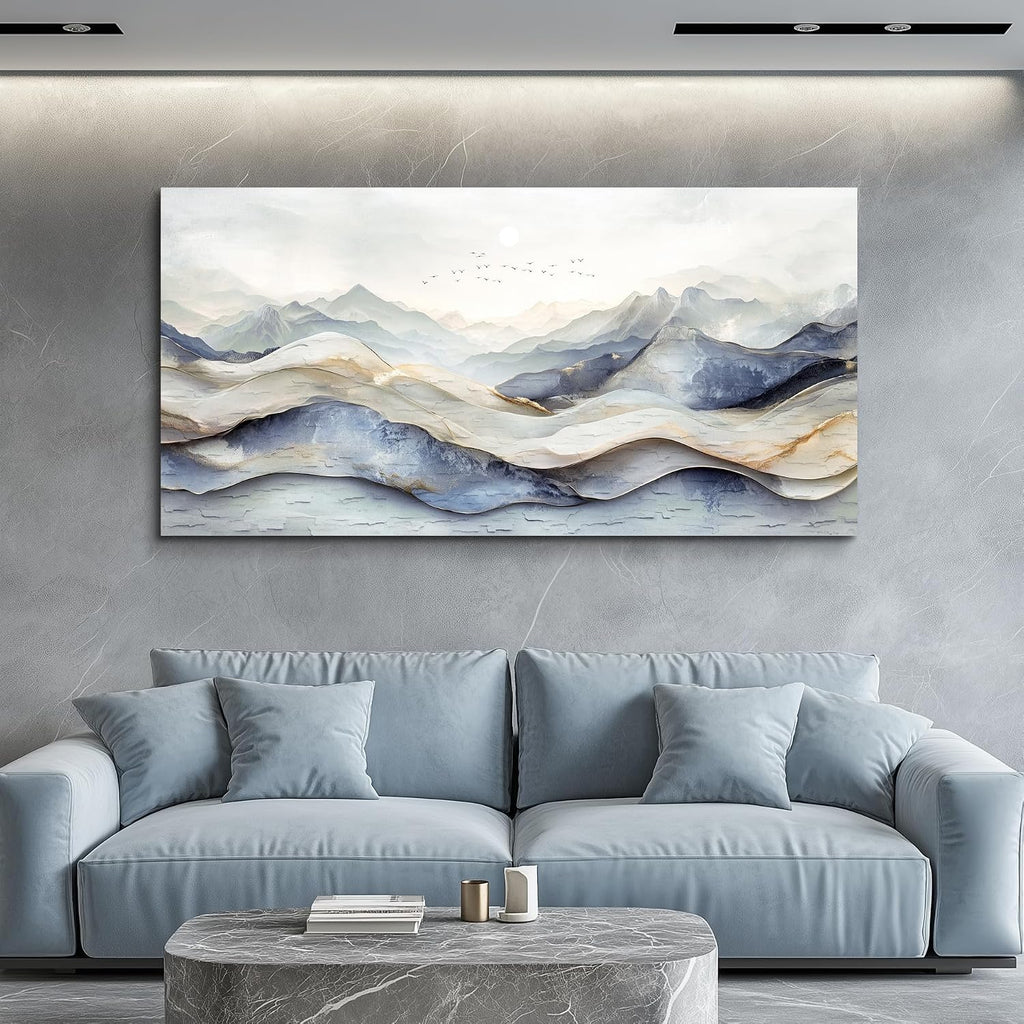 JUDASJART Canvas Wall Art For Living Room Large Wall Decor For Office Bedroom Decorations Landscape Gold Accent Pictures Abstract Painting Artwork Room Wall Mural Aesthetic Home Decor 30x60 In