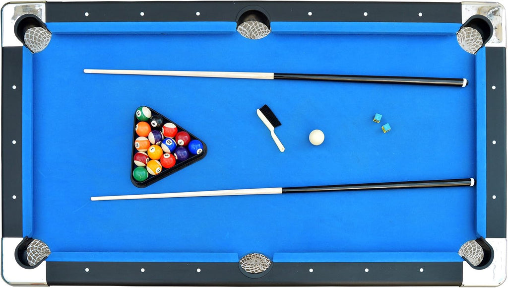 Hathaway Fairmont Folding Pool Table for Family & Home Use Includes Full Set of Billiard Balls, Cues, Chalk, Triangle and Carrying Bag, Portable Space-Saving Table