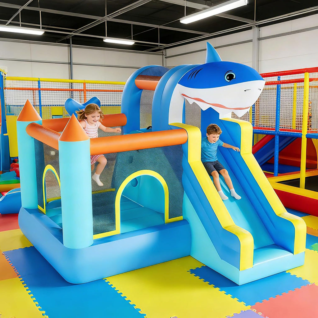 Garvee Inflatable Bounce House, Kids Bounce House, Jump Bouncer with Air Blower and Slide, Jumping Family Backyard Bouncy Castle for Indoor & Outdoor