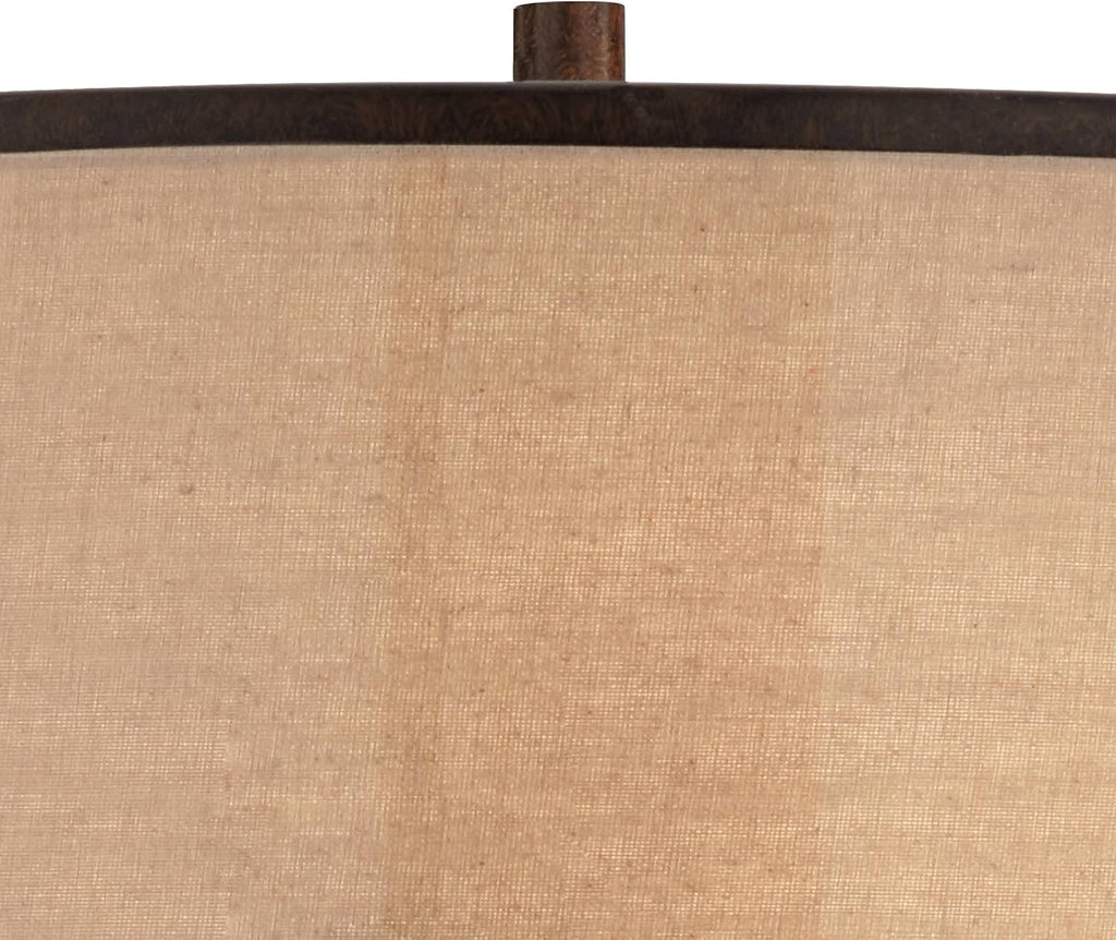 Franklin Iron Works Andes 27 1/2' Tall Industrial Rustic Modern Table Lamps Set of 2 Pull Chain Brown Oil Rubbed Bronze Finish Metal Double Shade Living Room Bedroom Bedside Nightstand House Office