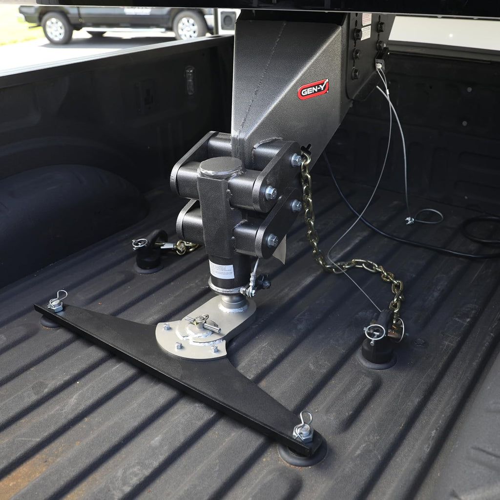GEN-Y GH-21007 GoosePuck 5' Offset Gooseneck Ball for OEM Puck Mount System fits GM Short Bed 2020 to Current - 25,000 LB Towing Capacity