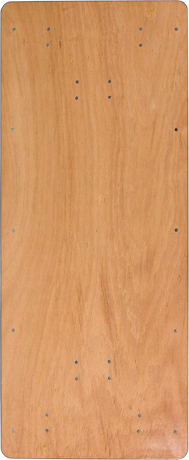 Flash Furniture Gael 6' Wood Folding Training and Event Table, Rectangular Folding Training Table with Smooth Clear Coated Finished Top, Natural