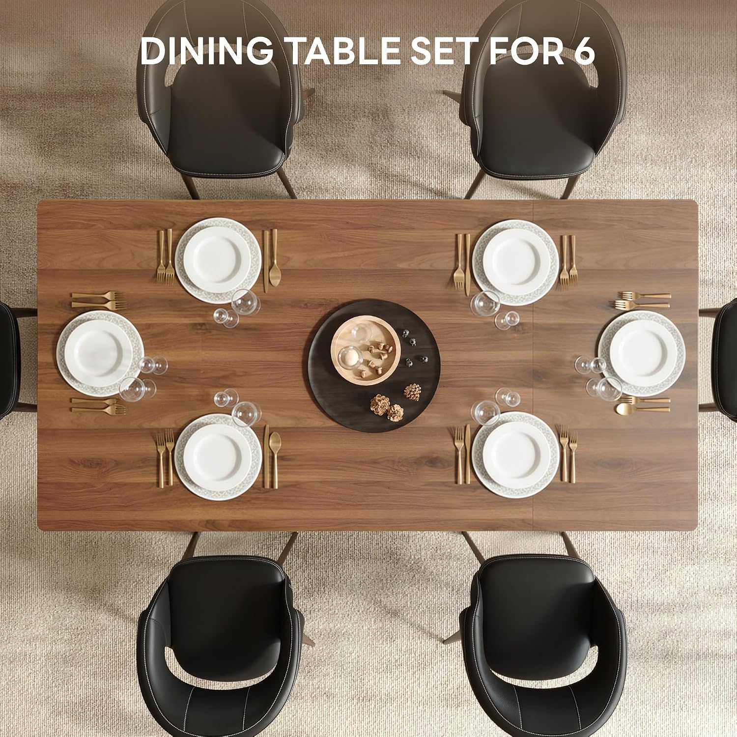 LIKIMIO 78.7' Farmhouse Dining Table for 6-8 People, Extra Thick Wood Top with 2 Hidden Adjustable Storage Drawers, Modern Woven Rattan Table for Dining Room, Kitchen, Living Room, Vintage Brown