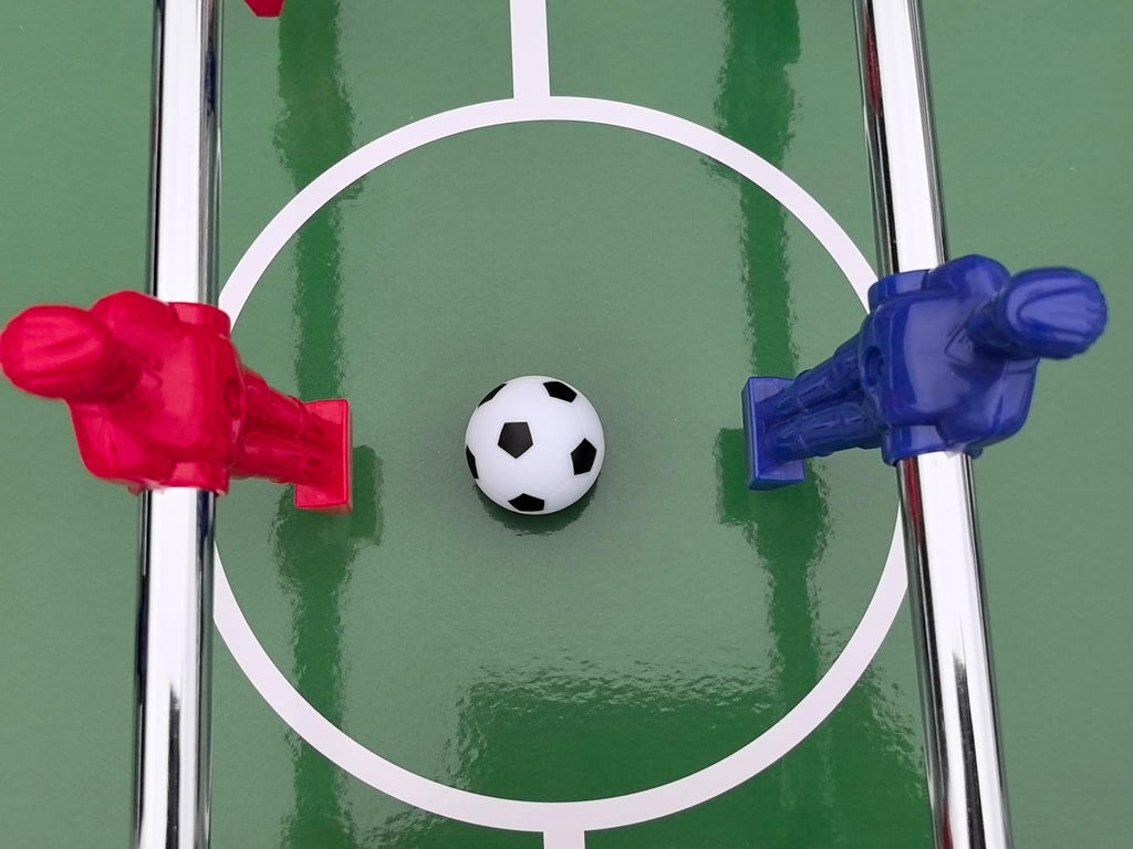 48'' Soccer Table, Large Size Foosball Game Table for Adult, Football Table with Cup Hloders & Sturdy Leg for Game Rooms & Parties, Red