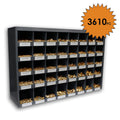 Titan Industrial Supply- 3,610 pcs Grade 8 Fine Thread Hardware Assortment Kit with Hex Cap Screws, Hex Nuts, Washers, & Durham 40 Hole Metal Bin