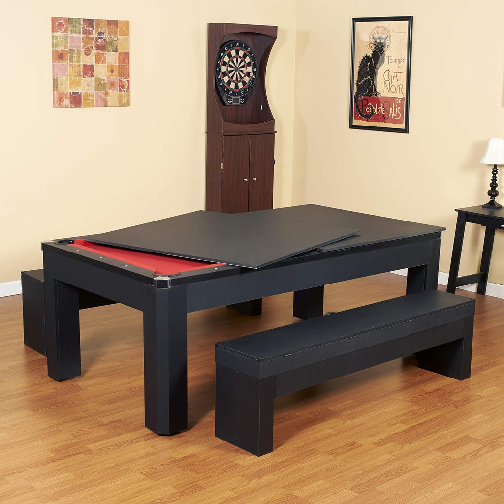 Hathaway Pool Table Combo Set with Benches