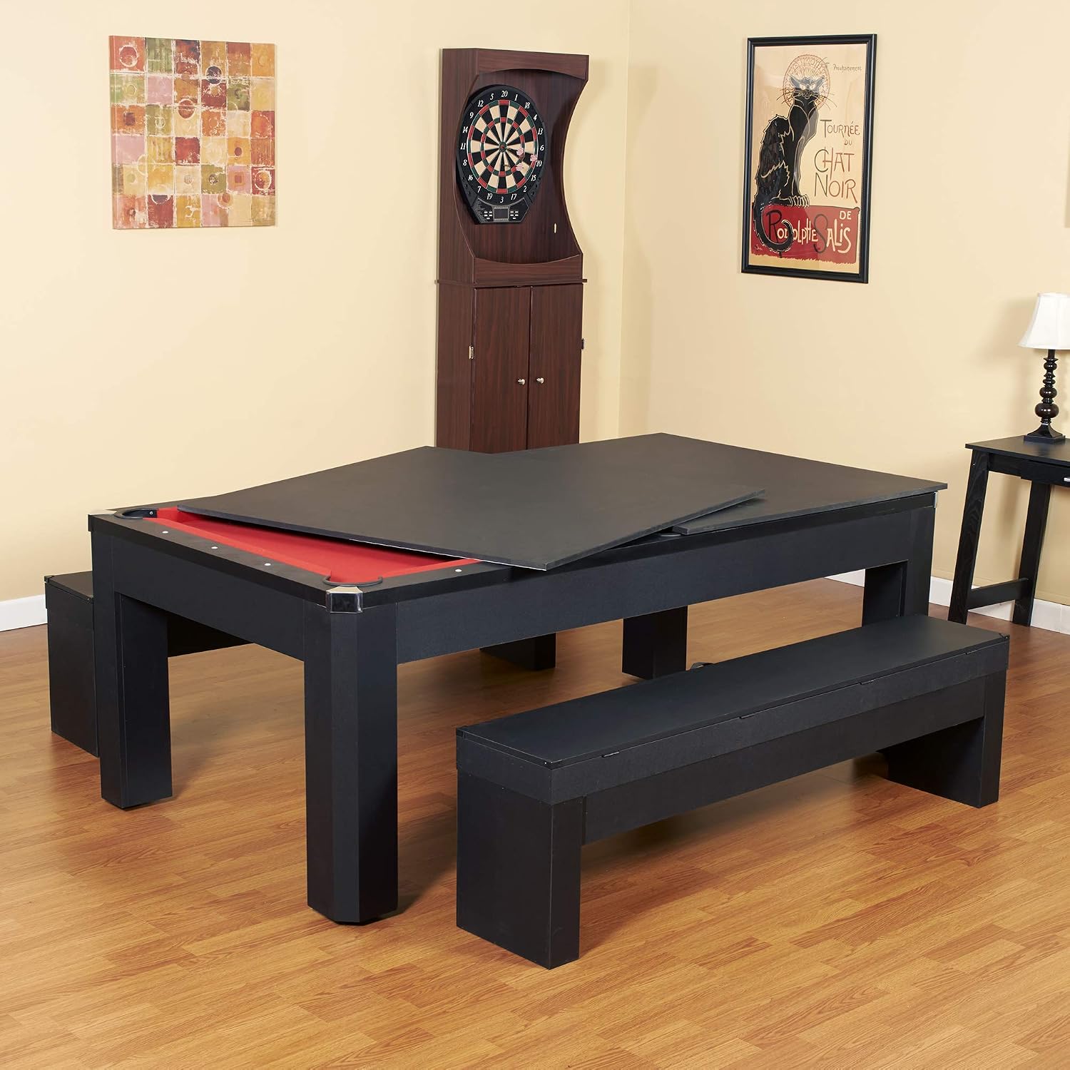 Hathaway Pool Table Combo Set with Benches
