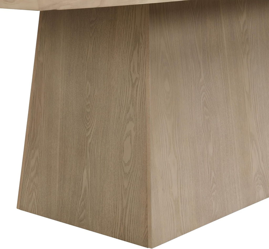 Christopher Knight Home Coadz 82 inch Wooden Dining Table, Modern Rectangular Kitchen Dinner Table for 6-8 People, Pedestal Wooden Dining Furniture for Kitchen Office Conference Room, Light Natural