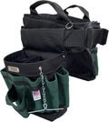 BOULDER BAG Ultimate Electrician's MAX Combo with Comfort Back Support Tool Belt, Quick Release Buckle, Heavy Duty Work Belt, Green (Extra-Large 37-42 Inch Waist), Tool Belt Made in USA