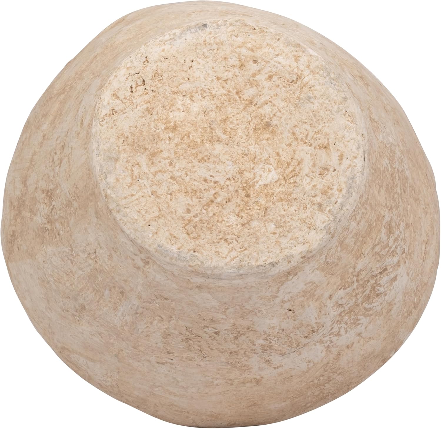 Paper Mache Vase – Flower Holder for Stems and Greenery, Living Room or Bedroom Shelf and Table Styling, Textured Pottery Look Home Decor Accent for Collected Spaces – 14', White Vase