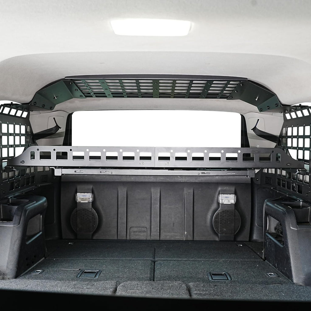HIGH FLYING for Toyota 4Runner 2010-2024 Modular Roof Overhead&Window Panels Storage Molle System Trunk Shelf Cargo Organizer Aluminum Car Accessories