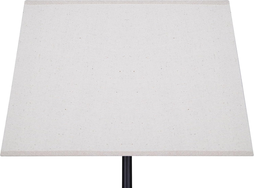 Canarm Burke Table Lamp 26-Inch Modern Rustic Matte Black and Wood Finish with On-Off Switch on Base Ideal for Living Room and Bedroom Accent Lighting