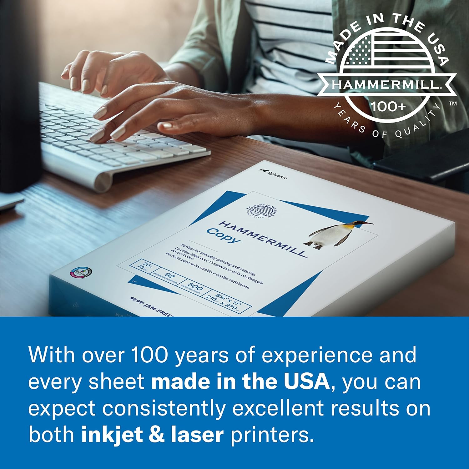 Hammermill A4 Paper, 20 lb Copy Paper (210mm x 297mm - 92 Bright, Made in the USA) - 1 Pallet, 40 Cases (200,000 Sheets)