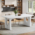 Tribesigns Modern Dining Table for 6 to 8 People, 70.9' Long Rectangular Kitchen Table with Spacious Tabletop and Sturdy Heavy Duty Legs for Dining Room, White