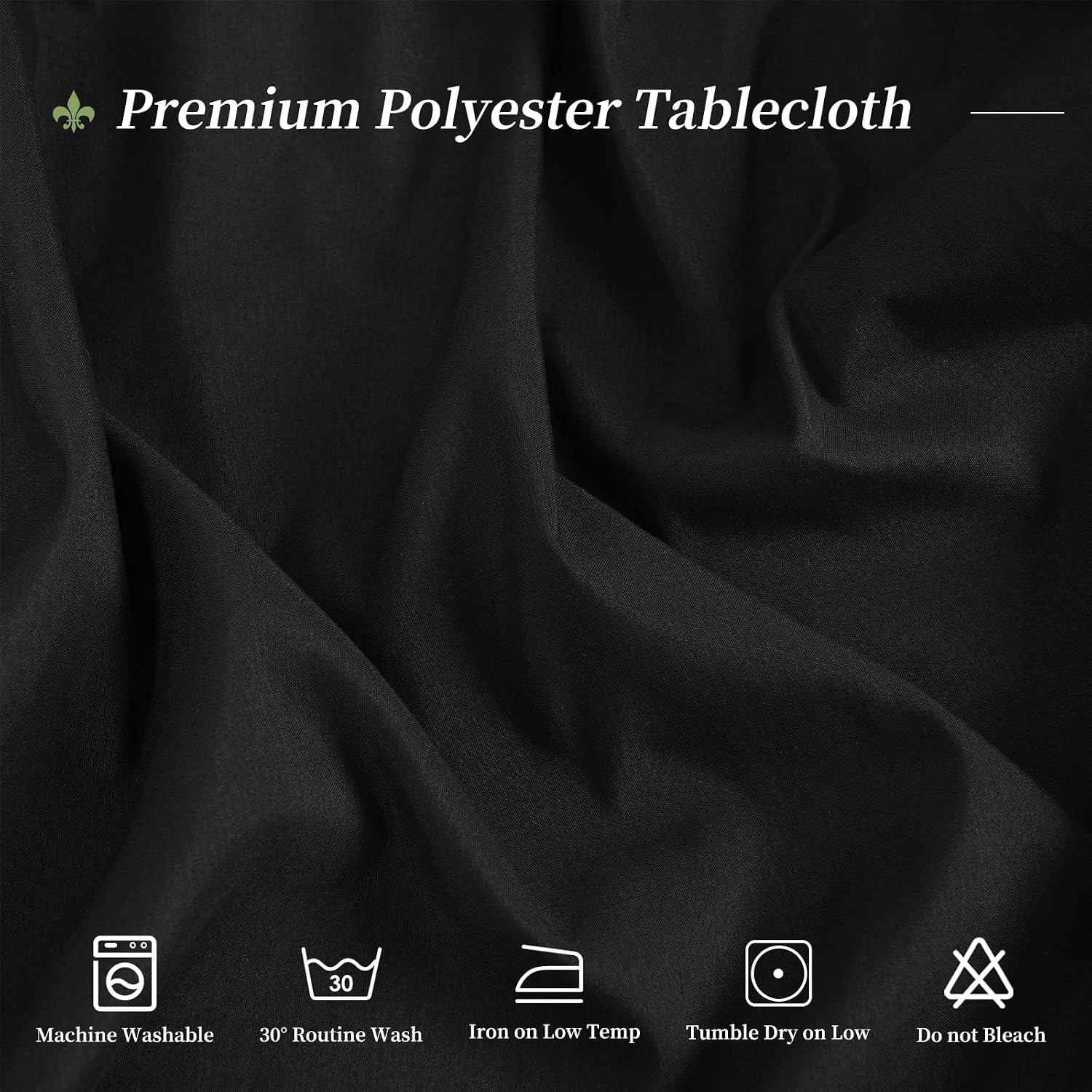12 Pack Round Tablecloth 108 Inch - Black Polyester Tablecloth for Round Table, Premium Stain and Wrinkle Resistant Washable Fabric Table Cover for Wedding Party Banquet Restaurant Reception