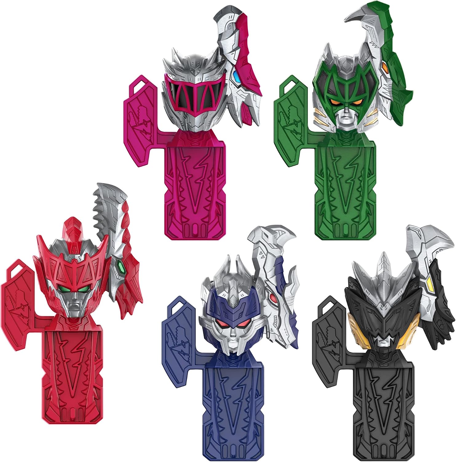 Power Rangers Dino Fury Megazord Mega Pack 5-Pack Zord Action Figure Toys for Kids Ages 4 and Up (Amazon Exclusive)