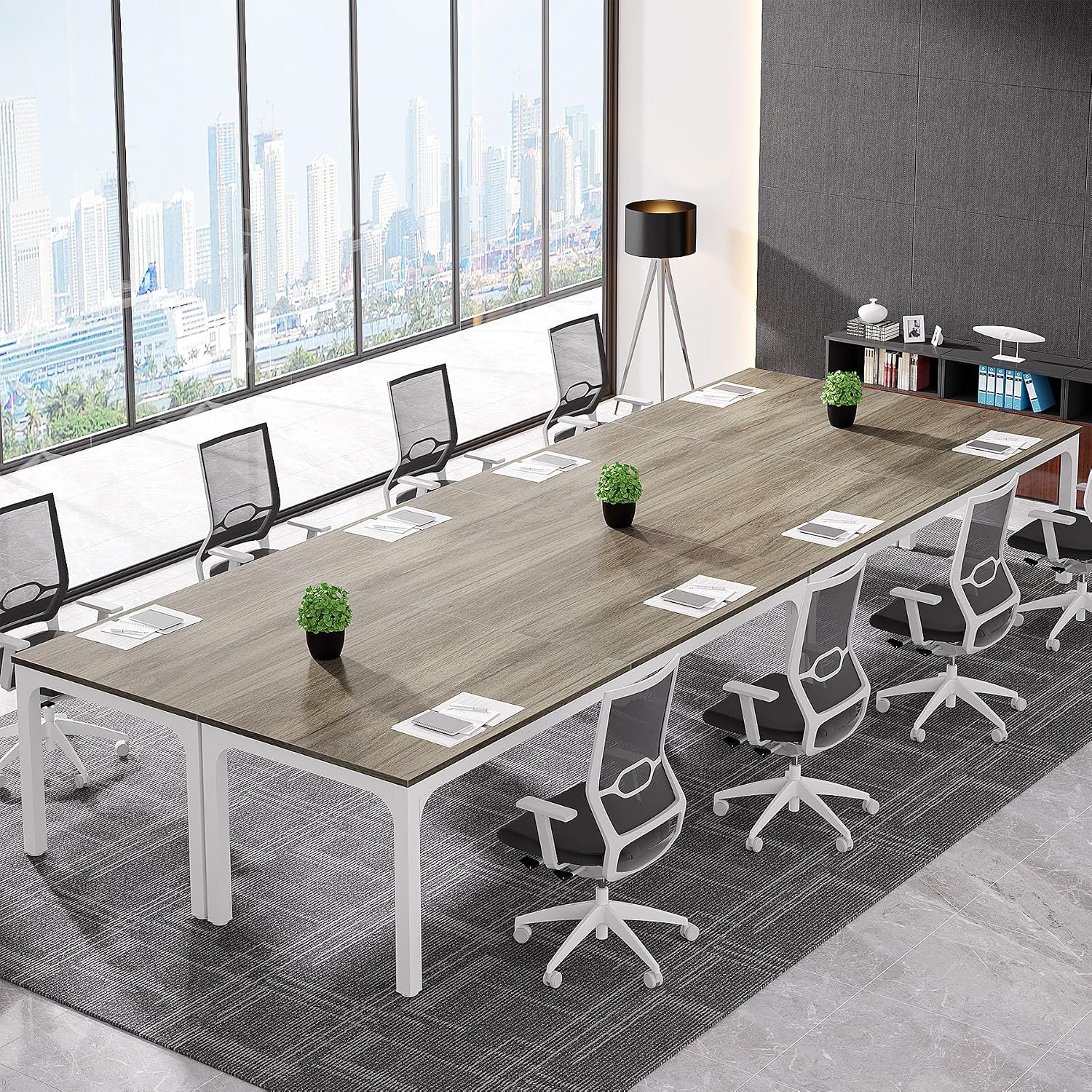 Tribesigns 6.5FT Conference Table, 78.7-Inch Rectangle Meeting Seminar Table, Large Business Tables for 6-8 People (Only Table)
