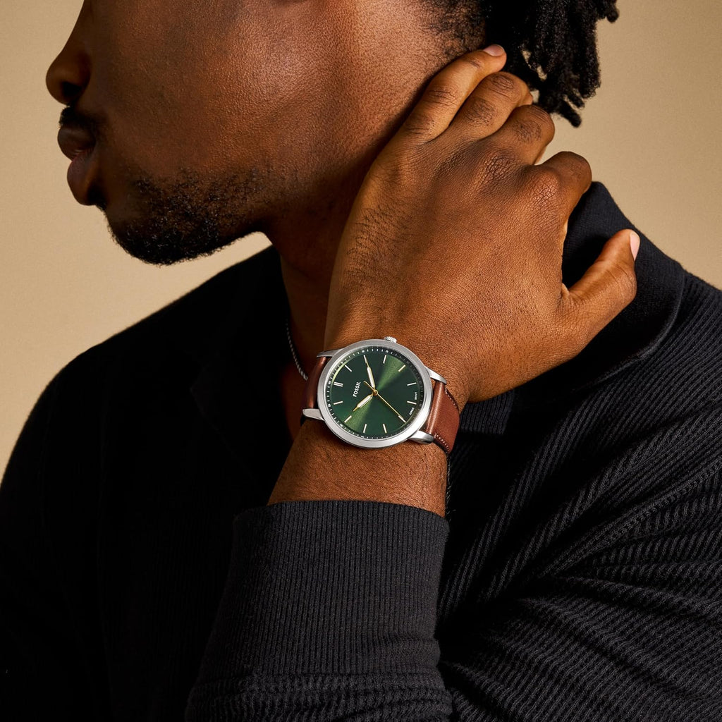 Fossil Men's Minimalist Quartz Stainless Steel Three-Hand Watch for Men