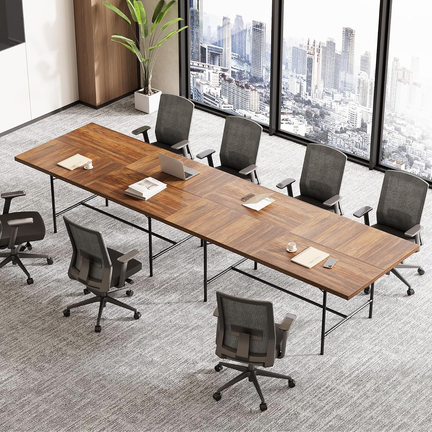 LITTLE TREE 6FT Conference Table, Rectangle 70.8' W x 35.4' D Meeting Table, Seminar Table for Office Conference Room