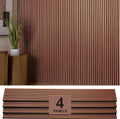 Wood Panels for Wall - Oak Acoustic Wall Panels - 4PK Wall Wood Panels - 94.49' x 12 - Soundproof Wall Panels for Decor - Acoustic Slat Wood Wall Panels for Interior Decoration of Walls (Oak Cherry)