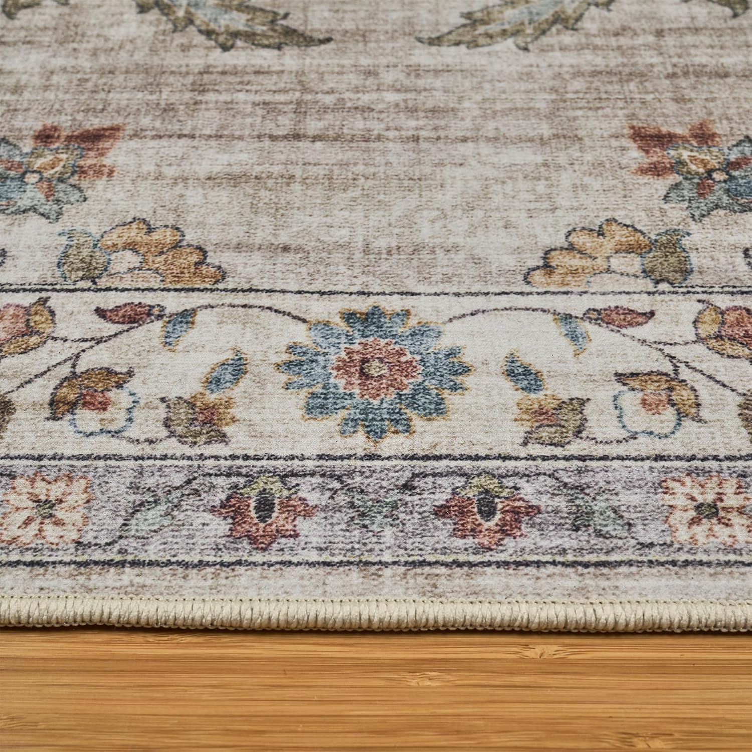 Gertmenian Indoor Easy-Care & Washable Area Rug – 8x10 Large, Ideal for High Traffic Areas in Living Room, Bedroom, Entryway – Candace Beige, 25974