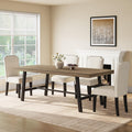 GarveeHome Industrial Dining Table for 6-8 People, 78.7' Long Kitchen Table with Sturdy Metal Frame, Rectangular Counter for Dinner, Kitchen, Dining Room (Rustic Pear, 79' Non-extendable)