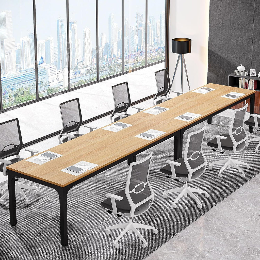 Tribesigns 6.5FT Conference Table, 78.7 Inche Rectangle Meeting Seminar Table, Large Business Tables for 6-8 People (Only Table)