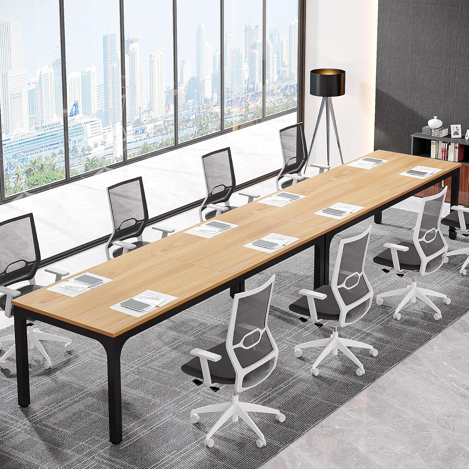 Tribesigns 6.5FT Conference Table, 78.7 Inche Rectangle Meeting Seminar Table, Large Business Tables for 6-8 People (Only Table)