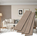 POHARE Wood Slat Wall Panels, 4 Pack Accent Decorative Acoustic Wood Slats for Wall and Ceilings, Acoustic Panels for Interior Wall Décor on Felt Back Board, Natural, 8 x 1 ft