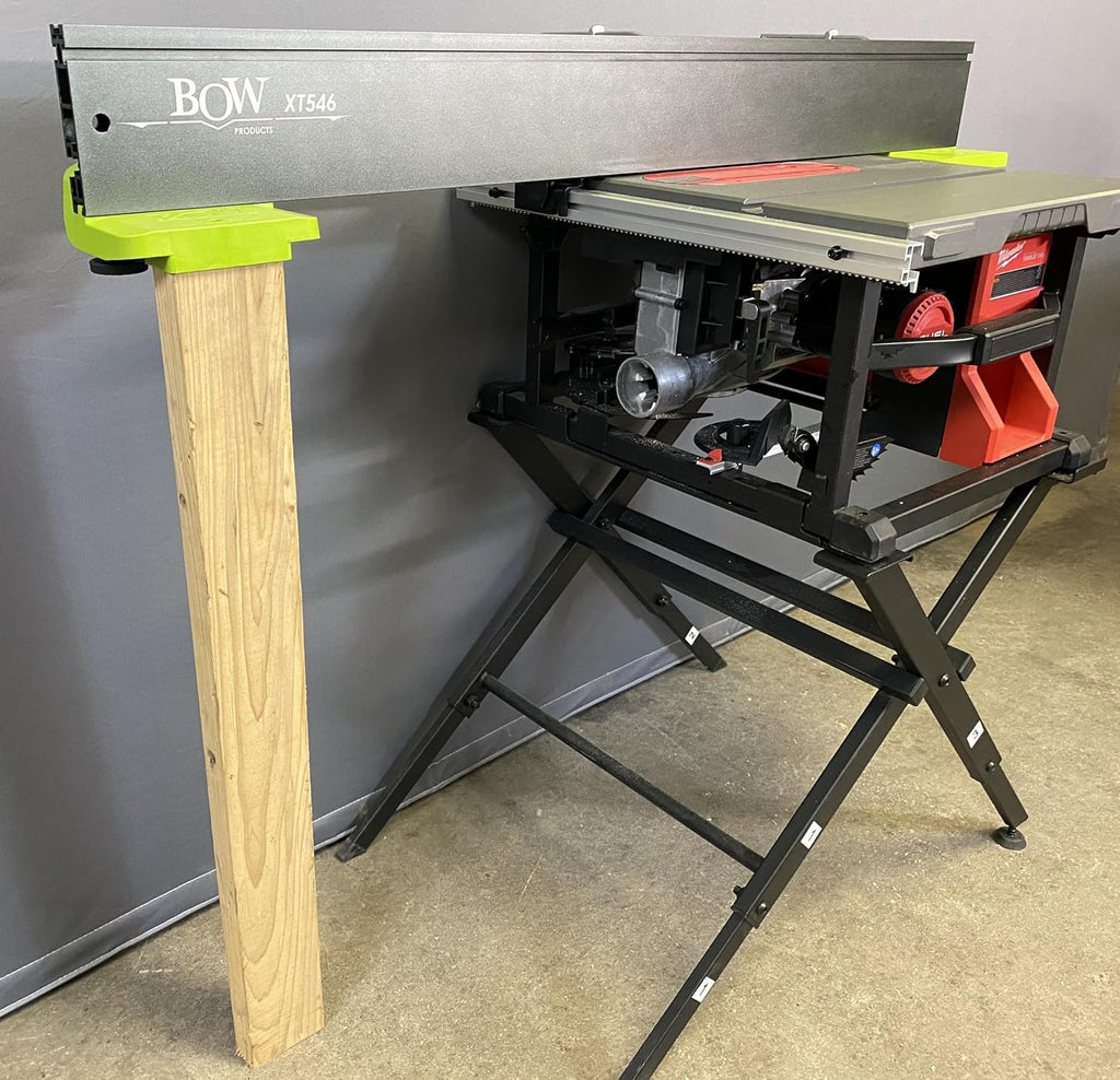 BOW Products 46' XT XTENDER Fence - T-Track Table Saw Fence System with Multiple T-Slots for Woodworking Accessories - Fits Portable, Cabinet, and Bandsaws - XT546 (Fence Only)