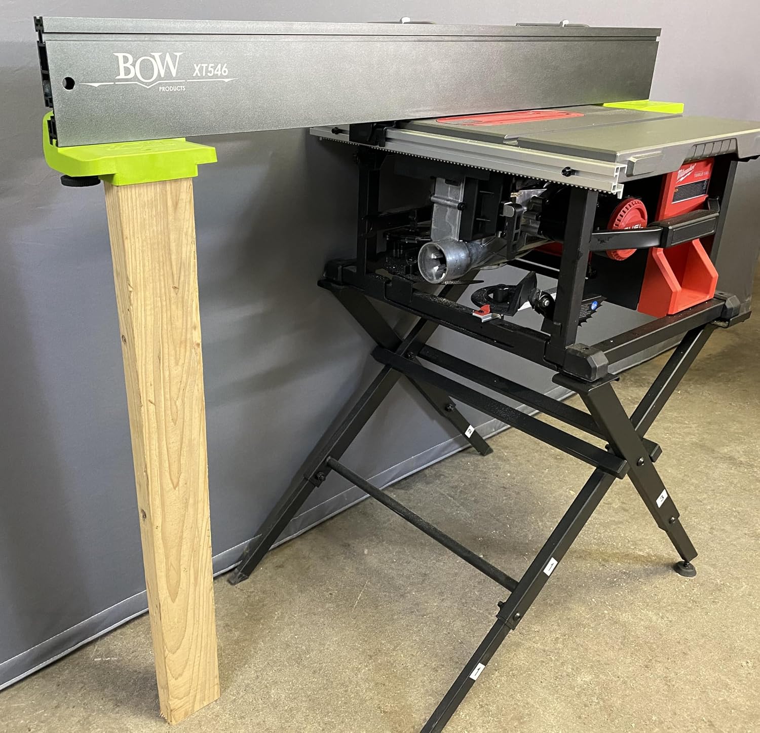 BOW Products 46' XT XTENDER Fence - T-Track Table Saw Fence System with Multiple T-Slots for Woodworking Accessories - Fits Portable, Cabinet, and Bandsaws - XT546 (Fence Only)