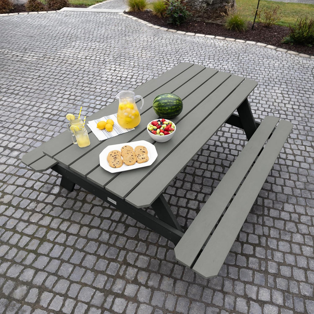 Highwood Hometown Picnic Table, 6 Foot, Flint