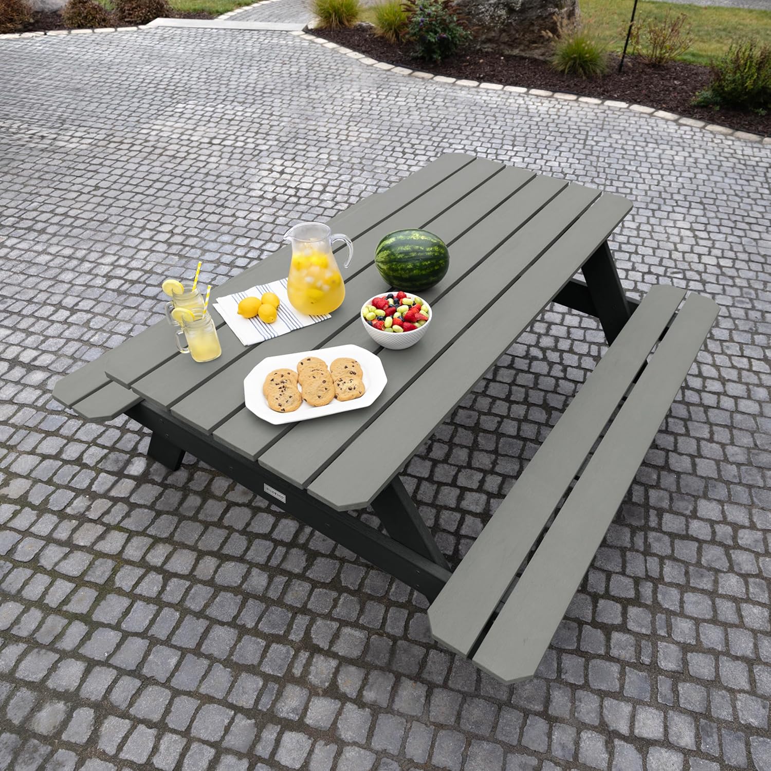 Highwood Hometown Picnic Table, 6 Foot, Flint