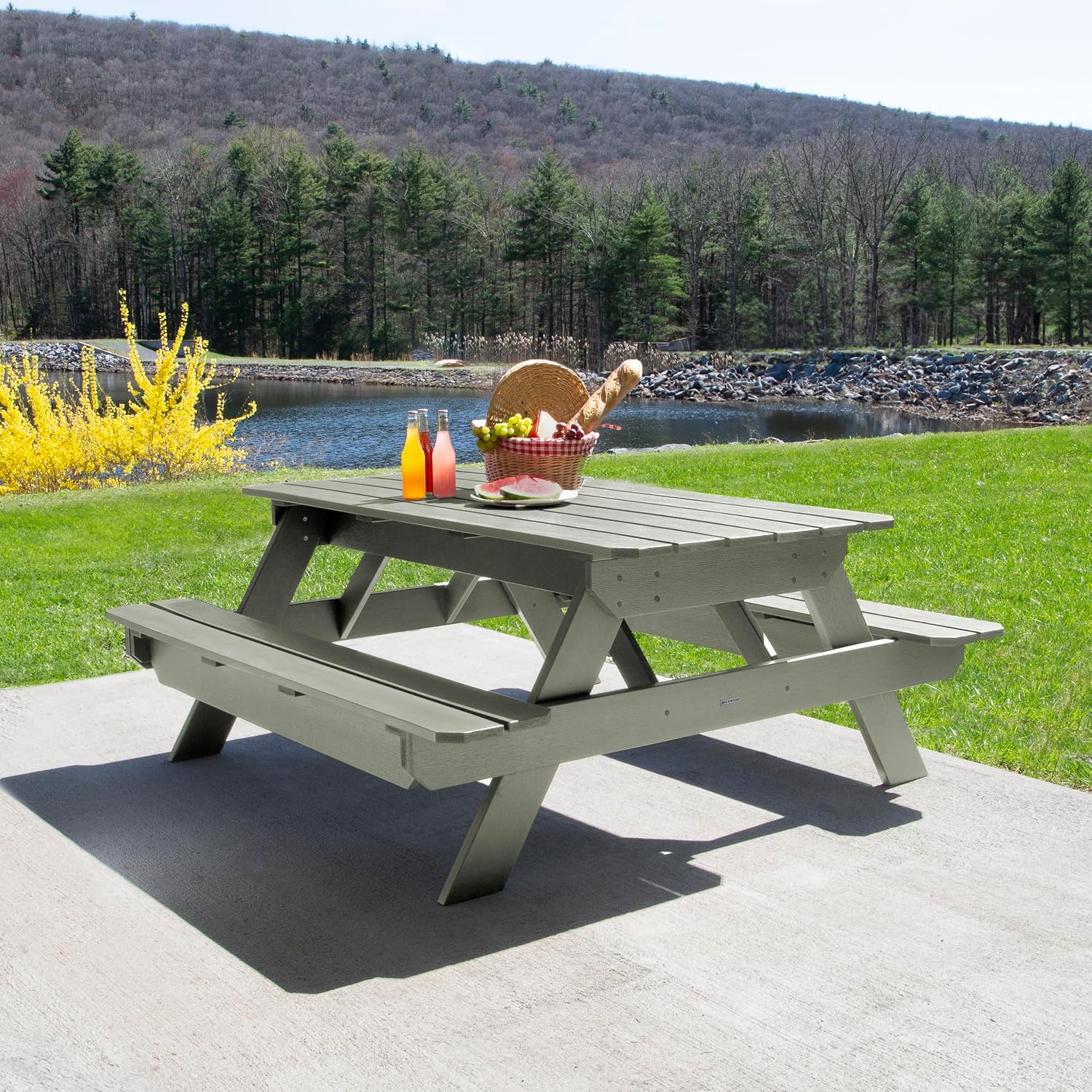 Highwood Hometown Picnic Table, 6 Foot, Eucalyptus